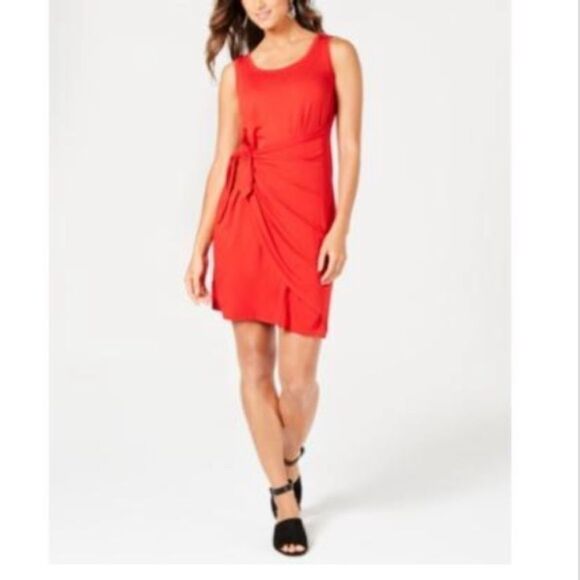 Style & Co Sleeveless Tie-Front Dress women’s size medium - Picture 1 of 5